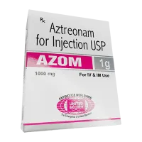 Фото Азтреонам :: Azom пор. для инъекций 1г ИМПОРТ (Индия) 1фл./уп
